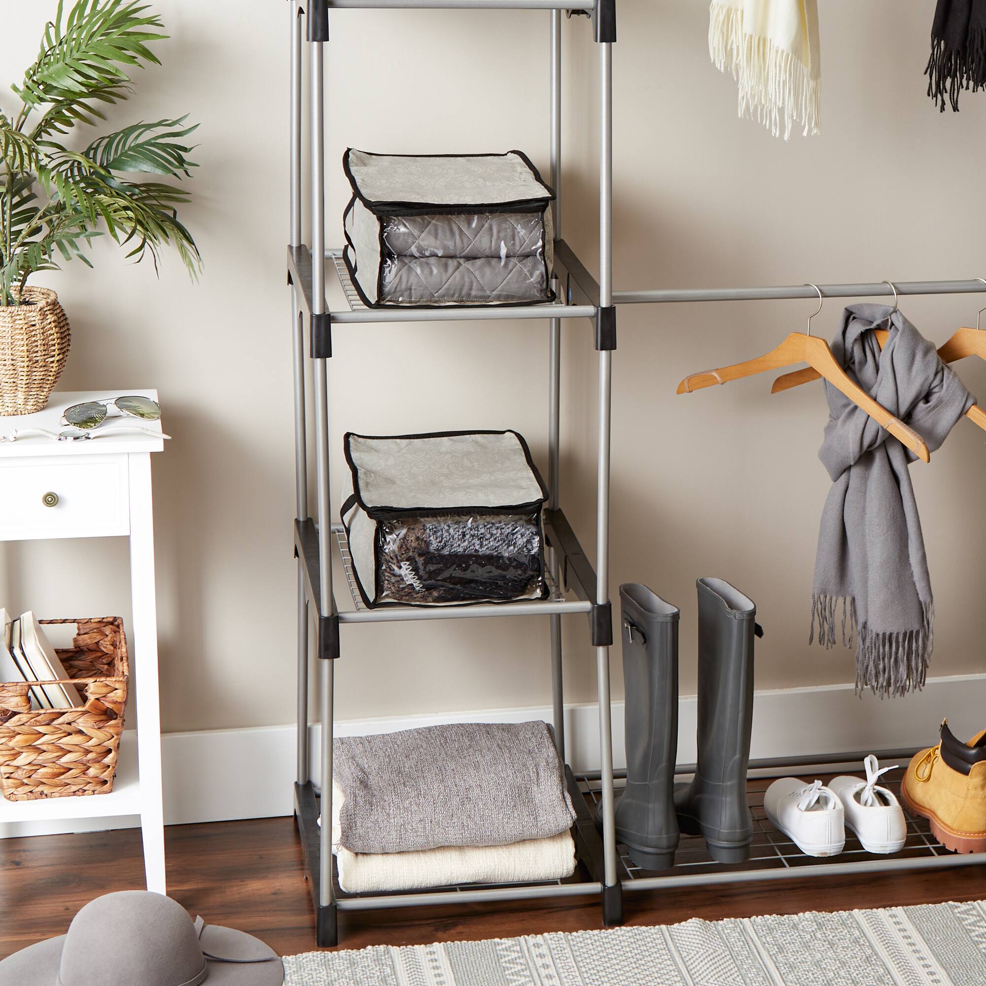 DII® Damask Under-The-Bed Shoes Soft Storage Set, 2ct.